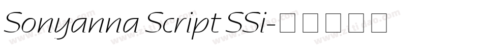 Sonyanna Script SSi字体转换